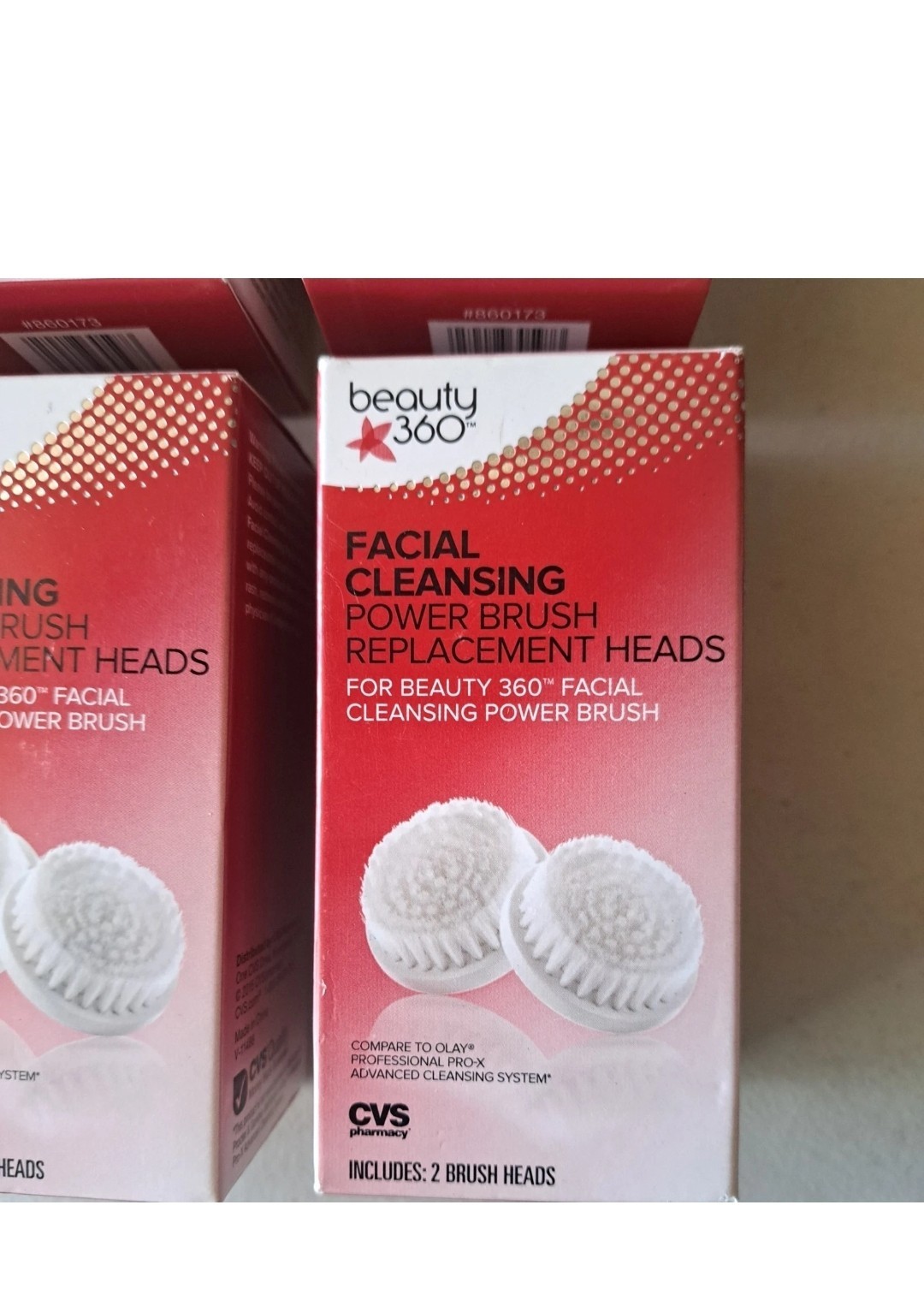 3 Pack (6 Brush Heads) Beauty 360 Facial Cleansing Power Brush Replacement Heads