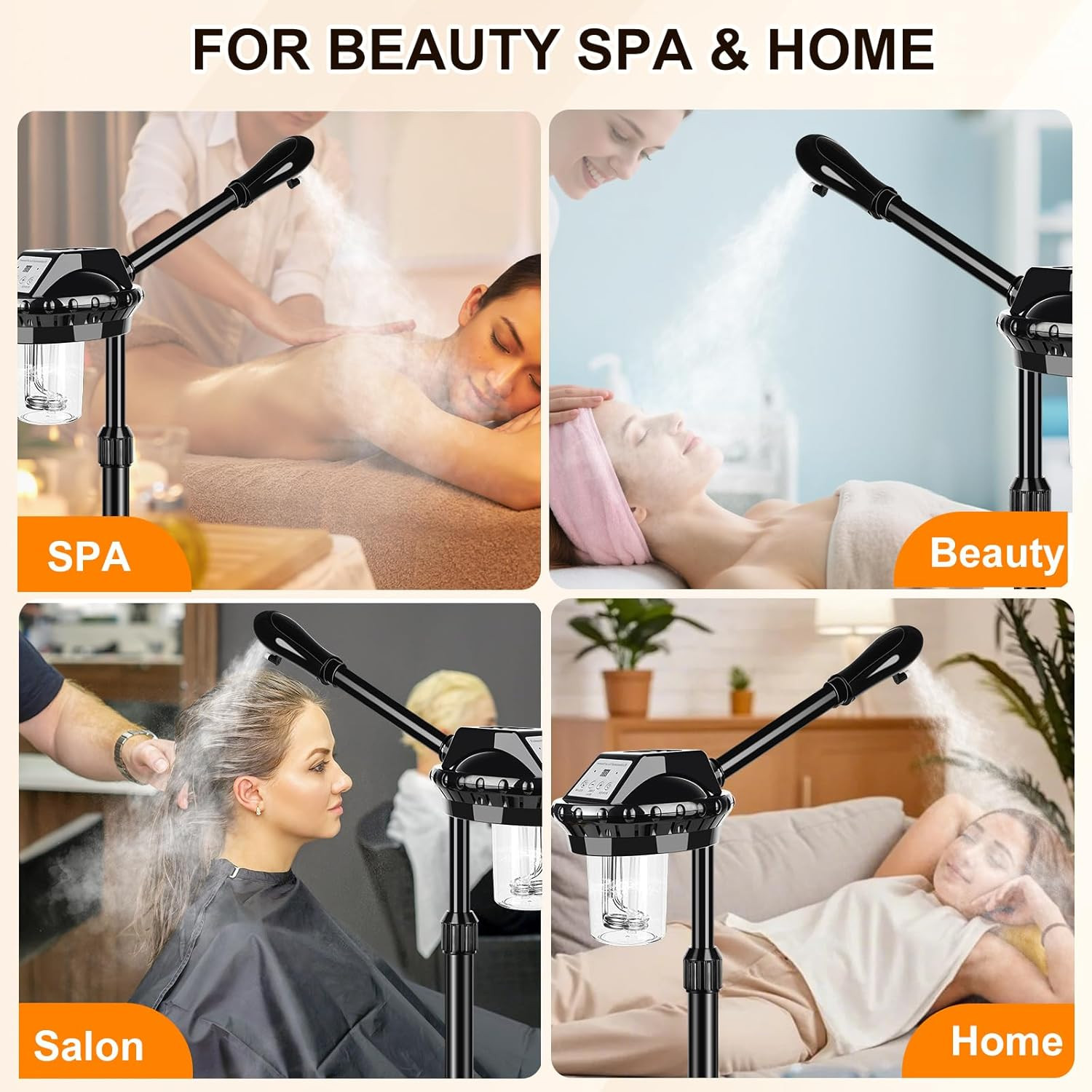 Professional Facial Steamer for Deep Hydration,Ozone Face Steamer with More Stea