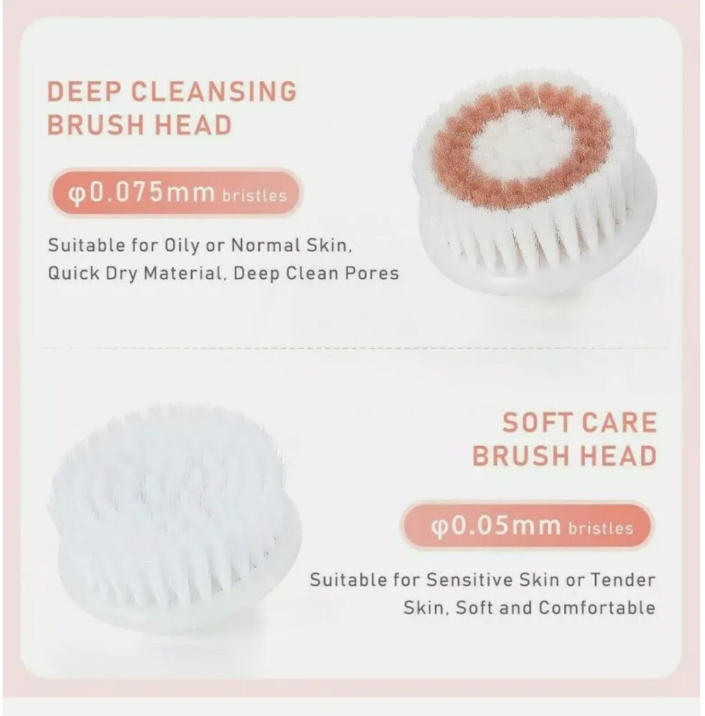 AKIMO Sonic Facial Cleaning Brush – Infrared Vibrating Face Brush W/3 Speed NEW