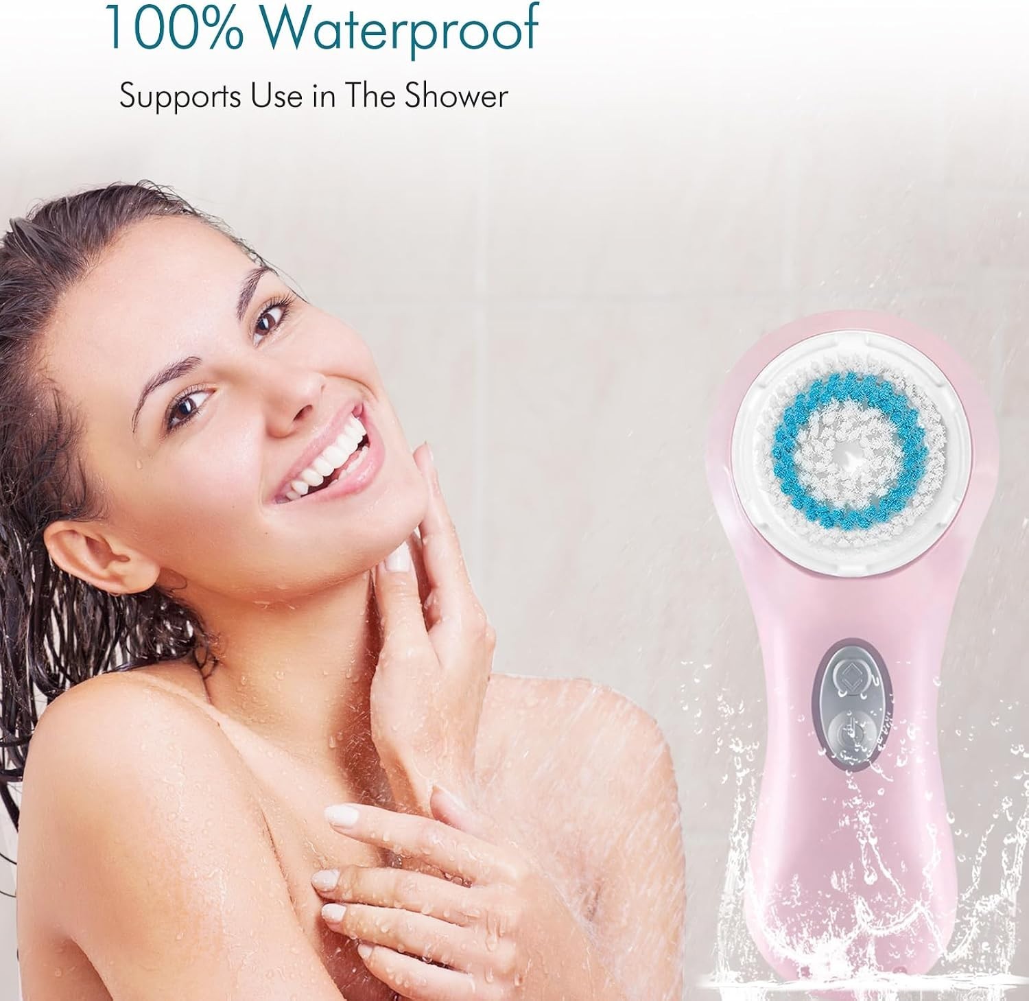 Sonic Facial Cleansing Brush – Rechargeable, 2-Speed, Gentle Exfoliator, All …