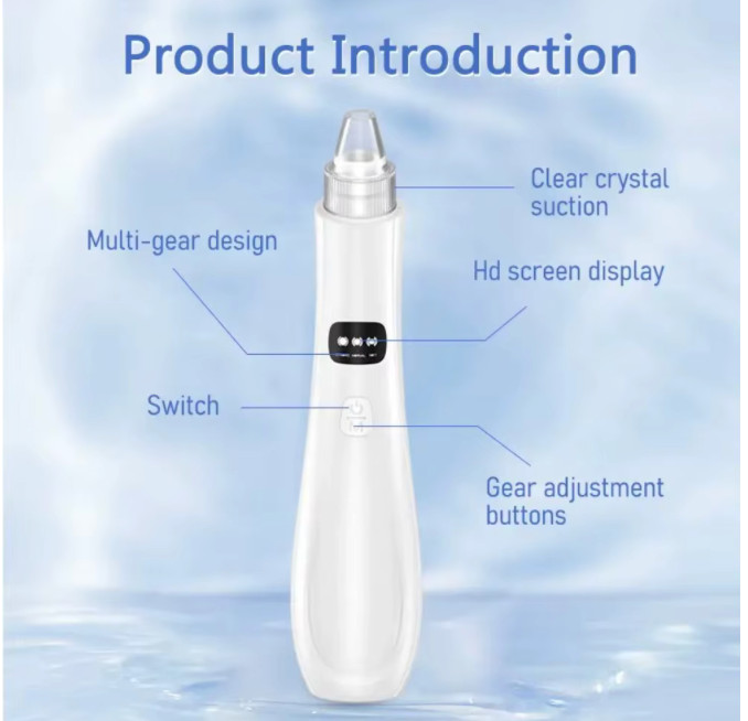 Electric Blackhead Remover Vacuum Pore Cleaner Acne Suction Skin Tool Kit