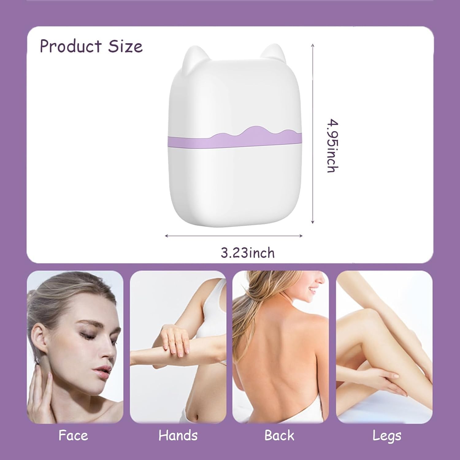 Ice Roller for Face Eyes Multi Functional Facial Skin Care Tools with 2 white