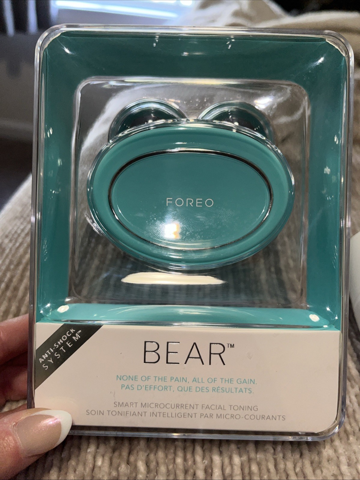 FOREO BEAR Microcurrent Facial Toning Device Mint + NuFace Activator Gel NIB