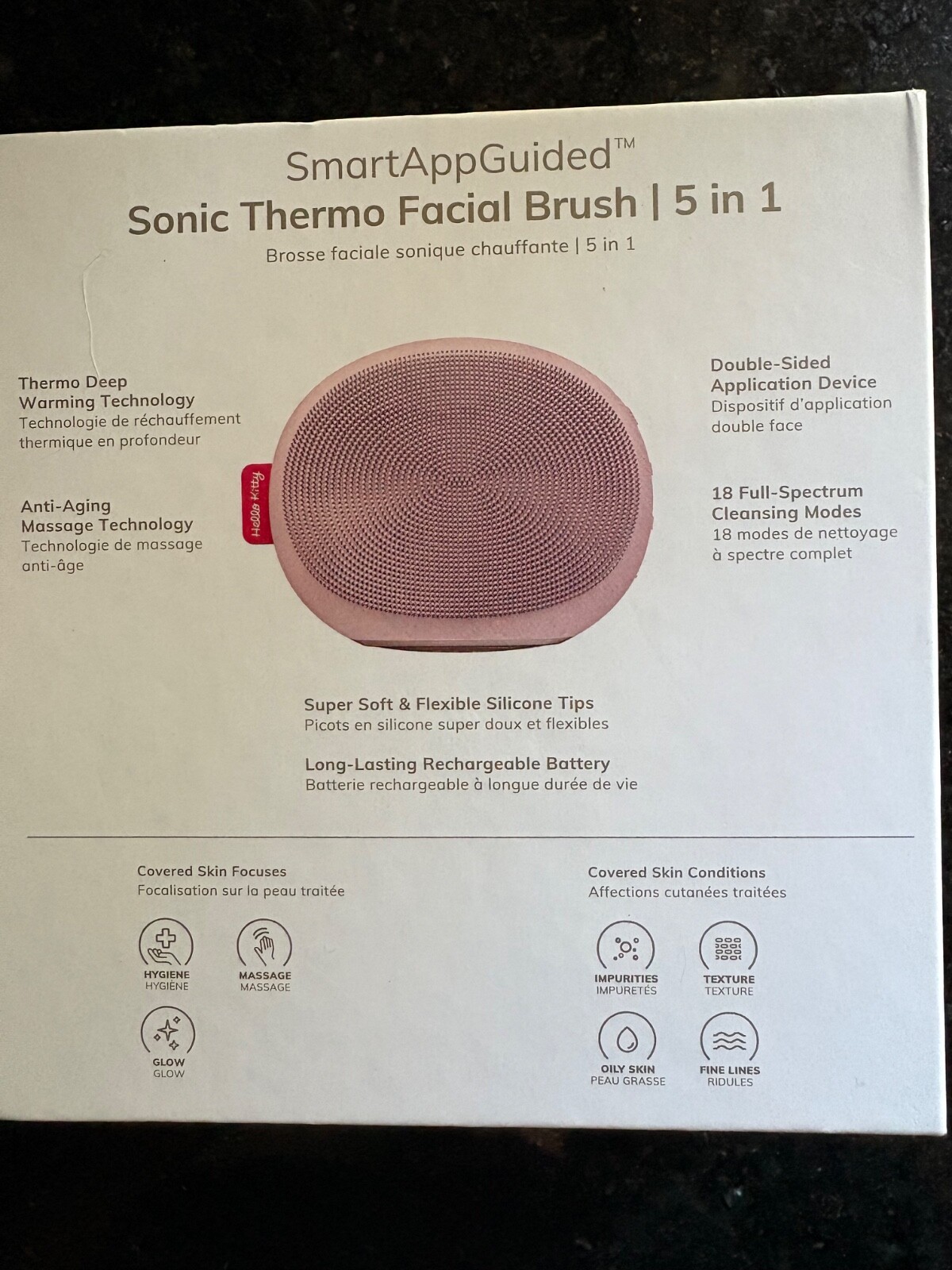 Hello Kitty Sonic Thermo Facial Brush. 5 in1. Pro Level. Elle Innovation.