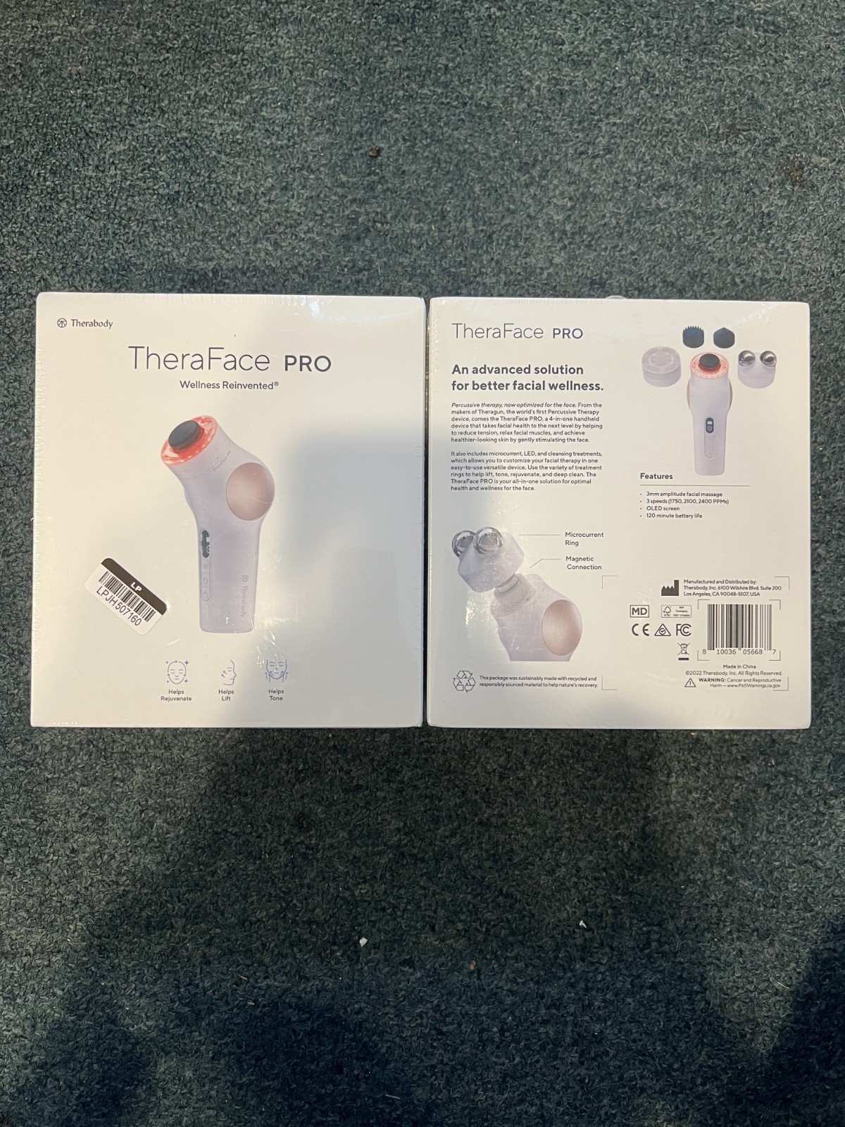 Therabody TheraFace PRO Facial Massager and Cleanser!! White. NEW SEALED BOX!!!