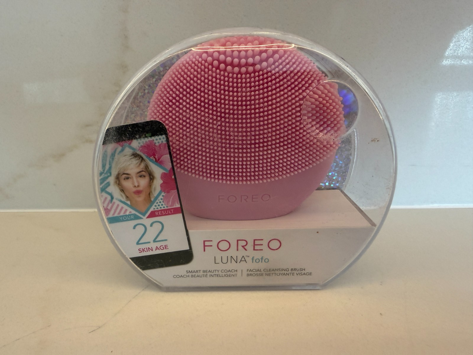 Foreo Luna FoFo Smart Beauty Pearl Pink Facial Cleansing Brush NEW