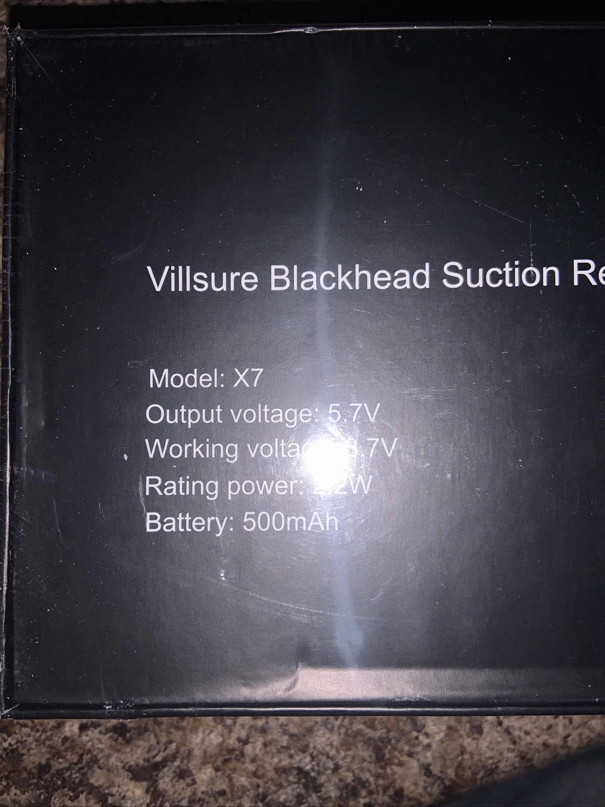 Villsure Electric Blackhead Remover Suction Led Screen Blue And Red Ray Light X7