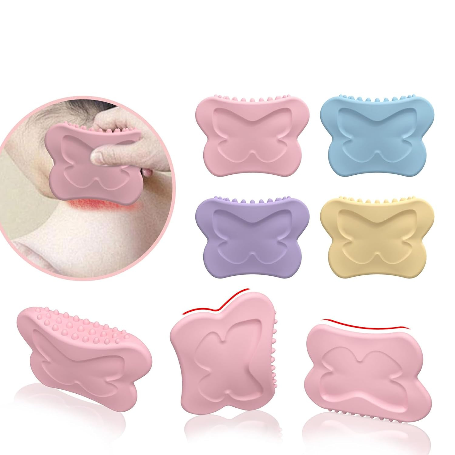 Lymphatic Contour Face Brush【Anti-Puffiness】【Lift】【Massage】 Silicone Lymphatic F