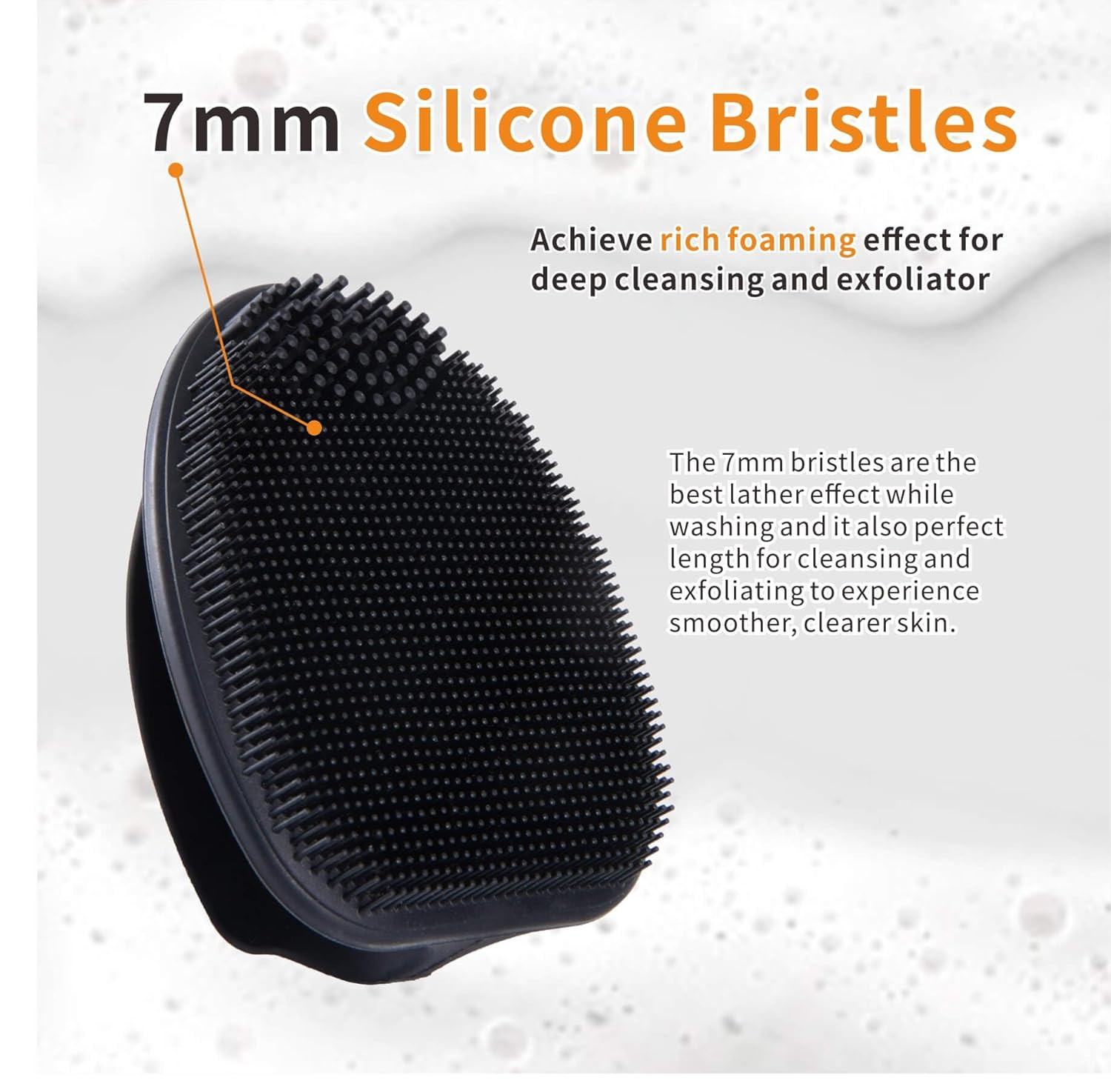 Silicone Face Scrubber,Soft Face Cleansing Brush,Face Pore Blackhead Remover Exf