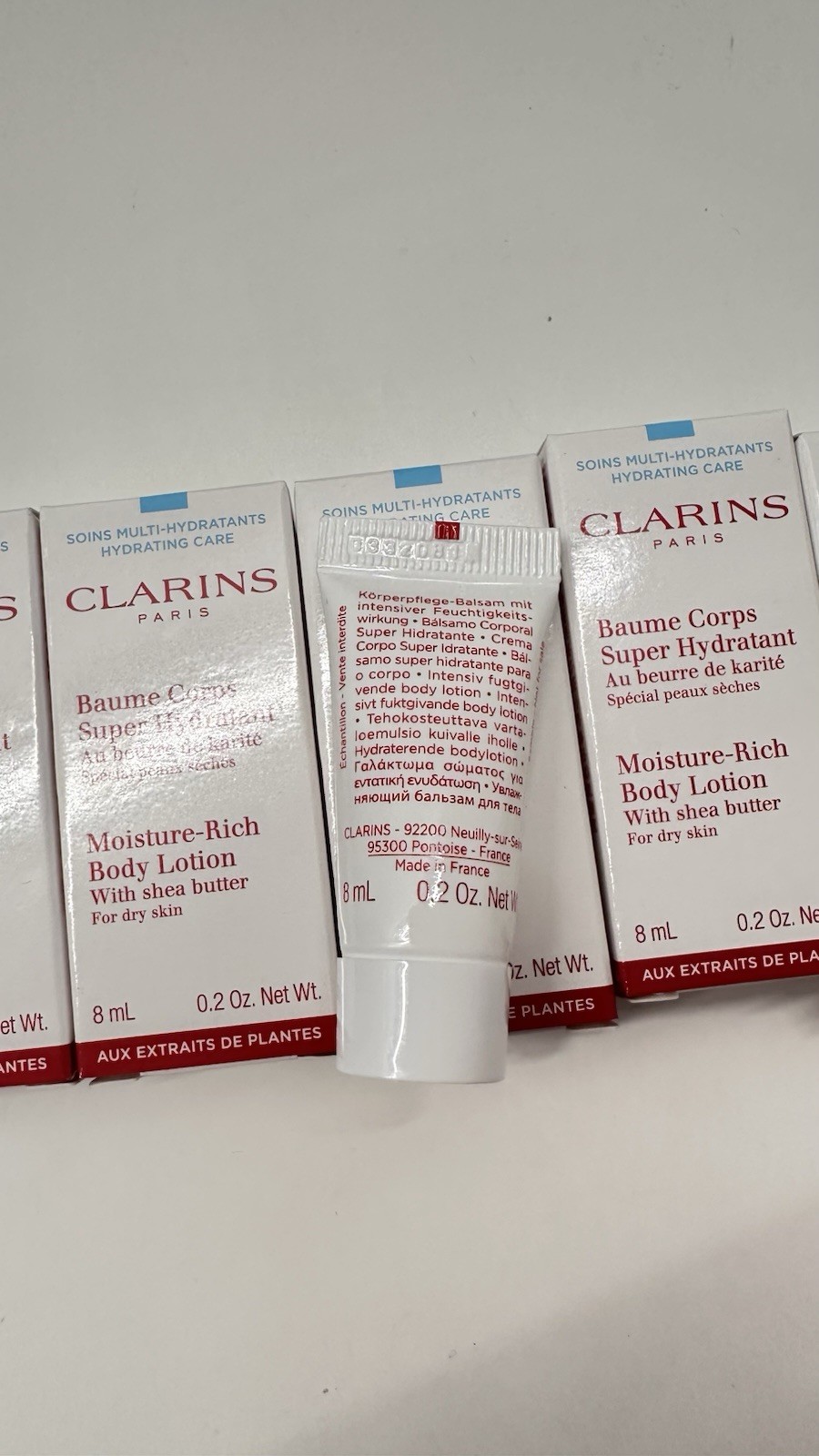 “NEW” 5pcs CLARINS PARIS Moisture-Rich Body Lotion 8mL