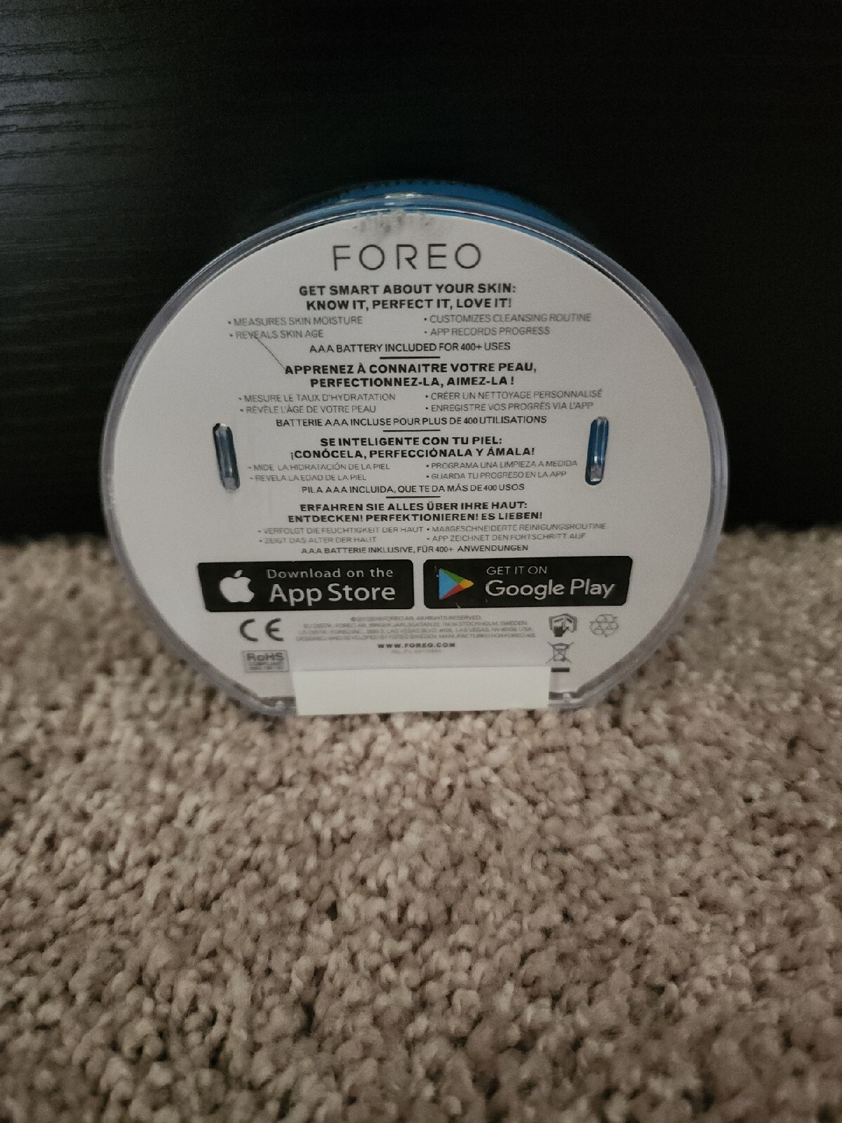 FOREO Luna Fofo Smart Beauty Coach Facial Cleansing Brush -AQUAMARINE