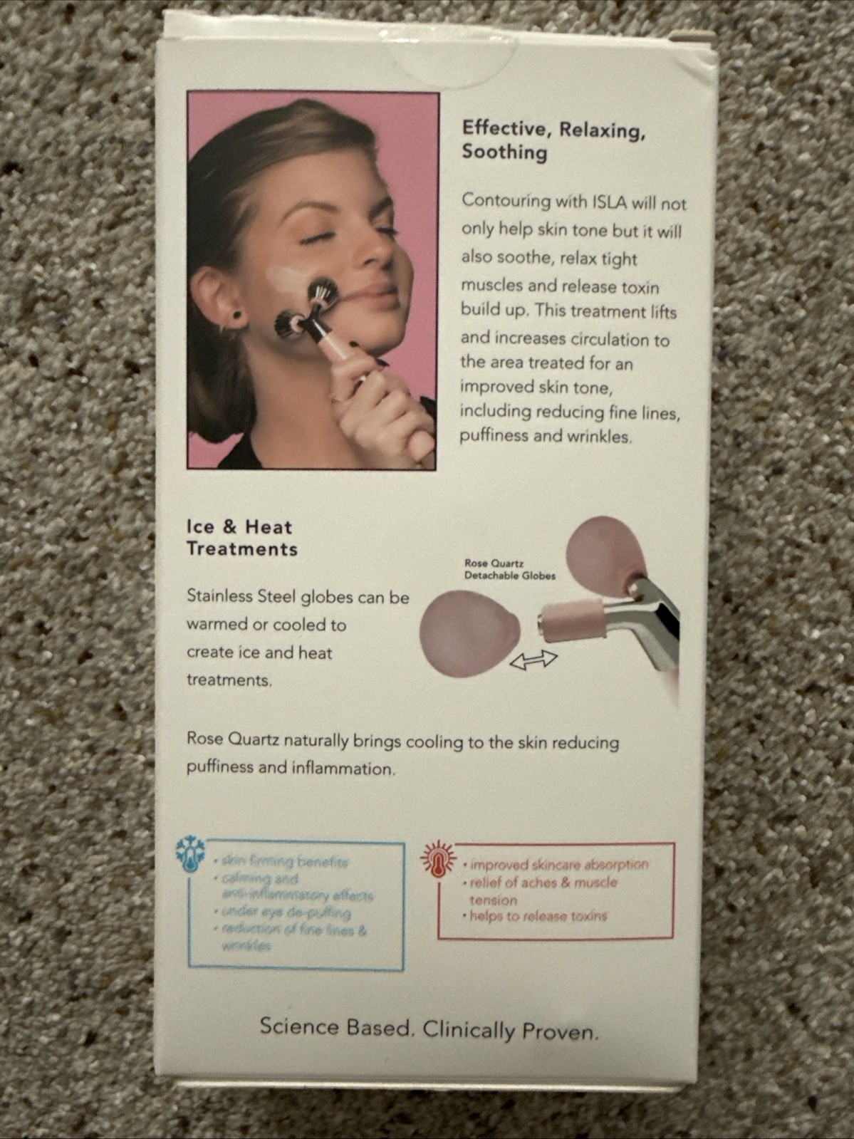 Spa Sciences ISLA Sonic Face & body Contouring Ice & Heat Roller NEW