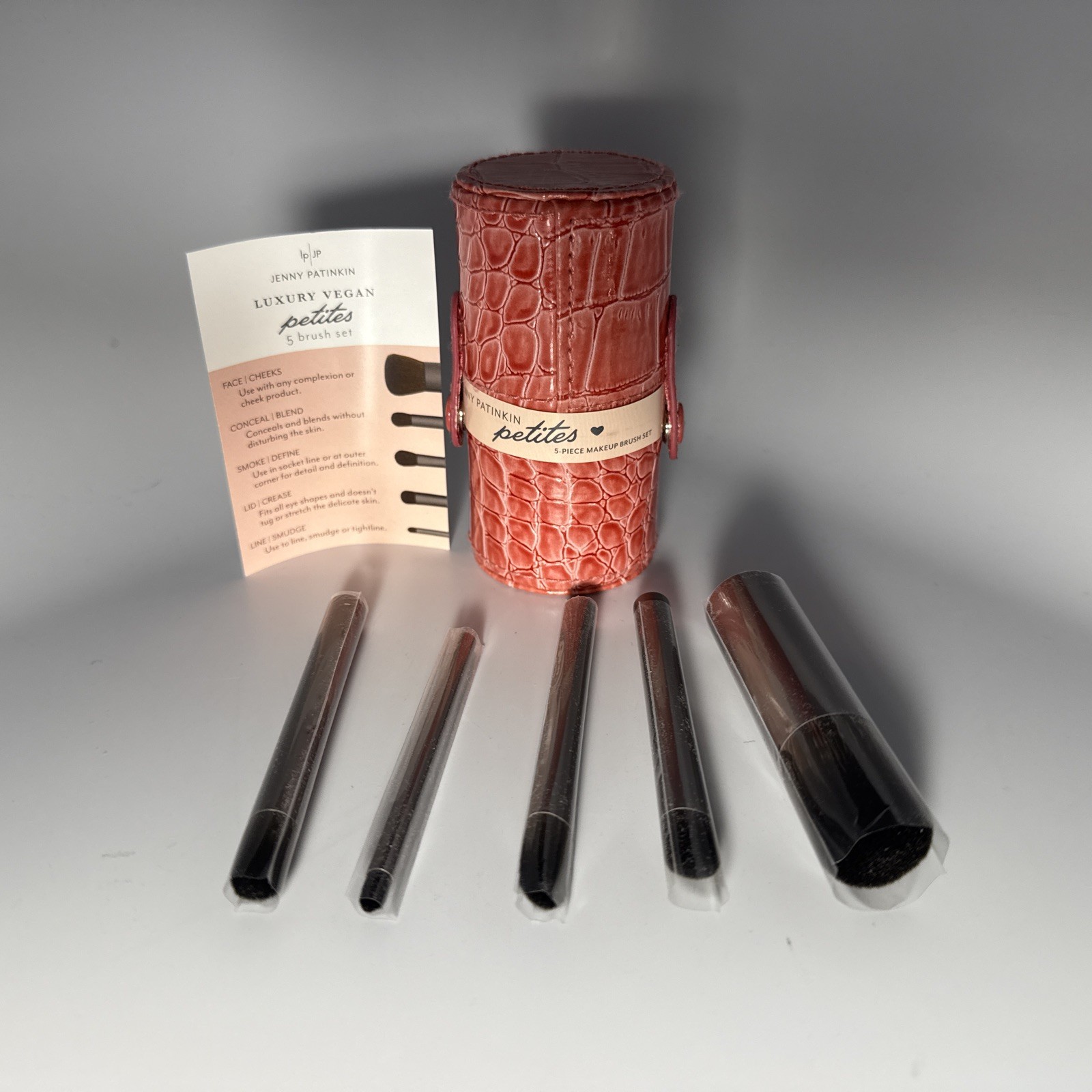 Jenny Patinkin Luxury Vegan 4-Brush Travel Gift Set Blue NWOB