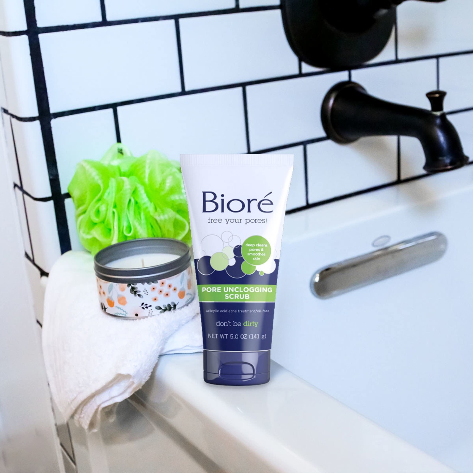 Bioré Pore Unclogging Scrub, Removes Excess 5 Ounce (Pack of 1), Multicolor