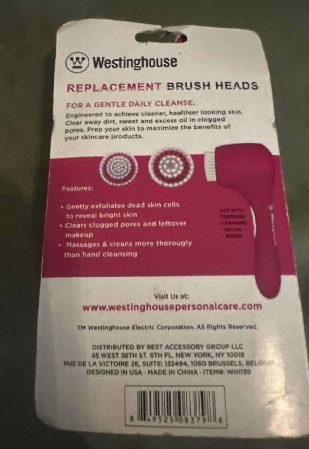 Westinghouse Cordless Duel Speed Cleansing Facial Replacement Brush Heads ONLY.