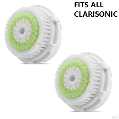 2-PK ACNE Facial Brush Head Replacements Mia 123 Aria Smart Fits All Clarisonic