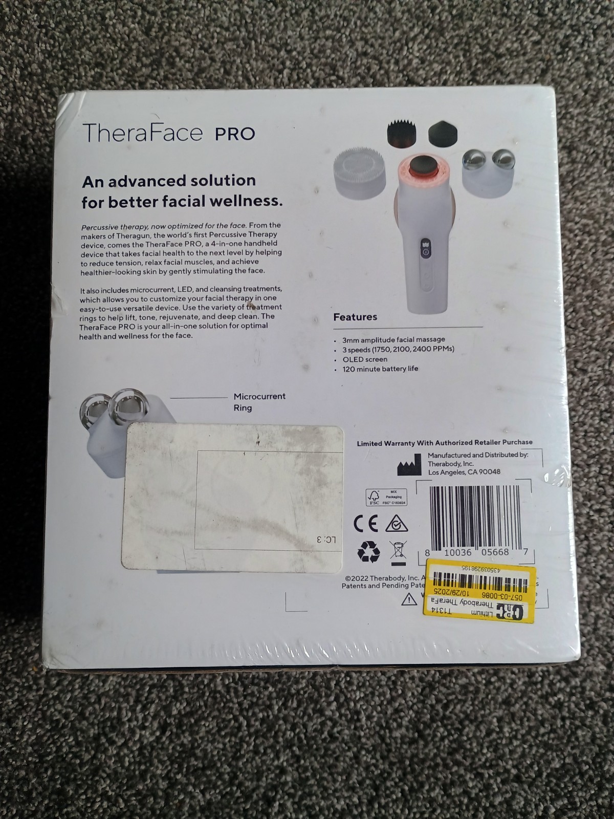 Therabody – TheraFace PRO – Multi-Use Facial Health Device – White – NEW