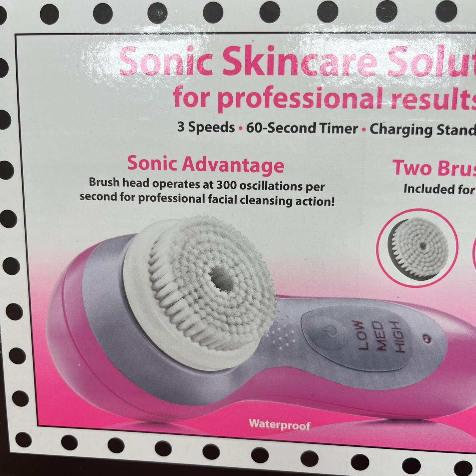 Conair Just Shine Justice Sonic Skincare Solution Cleansing Brush NEW