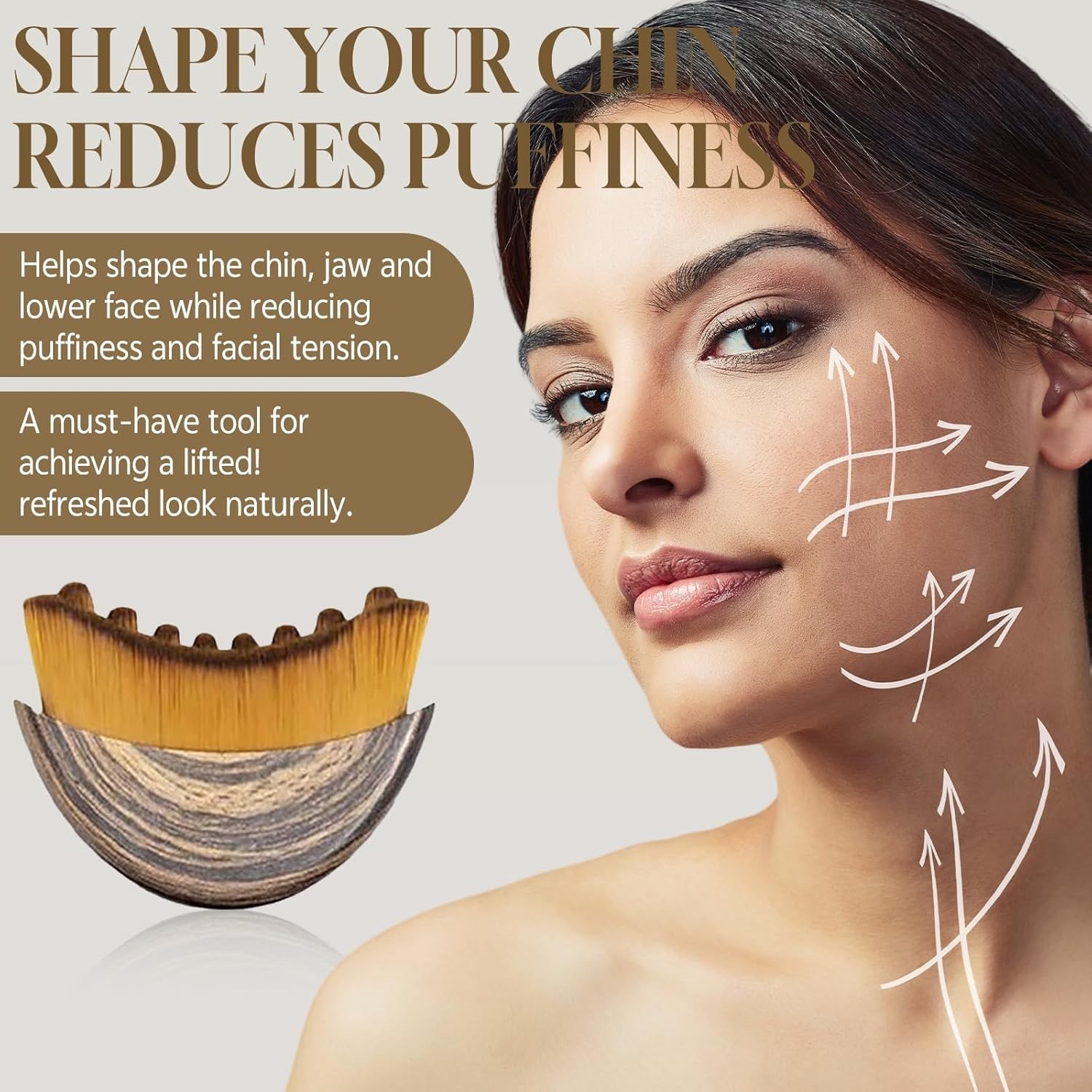 Lymphatic Drainage Brush Set with Box Face Contour Massage Brush Tool