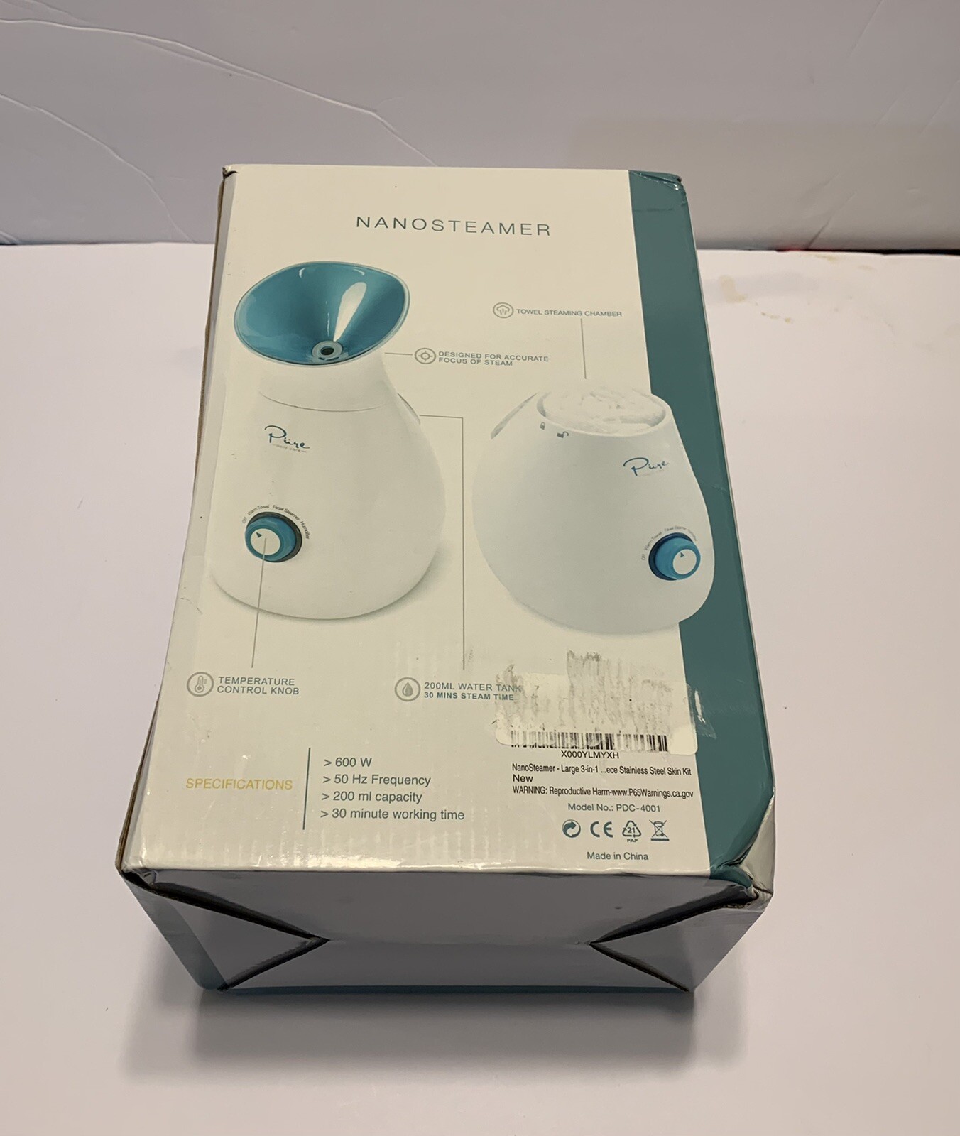 Pure Daily Care NanoSteamer Large 3-in-1 Nano Ionic Facial Steamer with 5 Piece