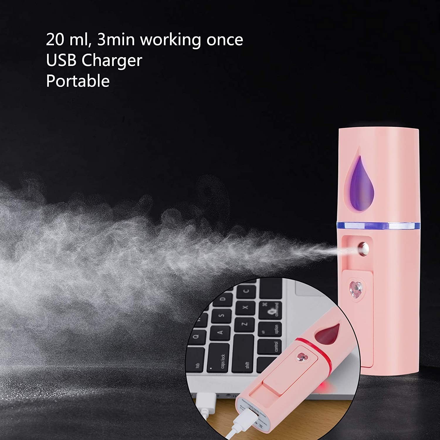 Crybeno Facial Steamer – Nano Ionic Face for Deep Cleaning, Purple