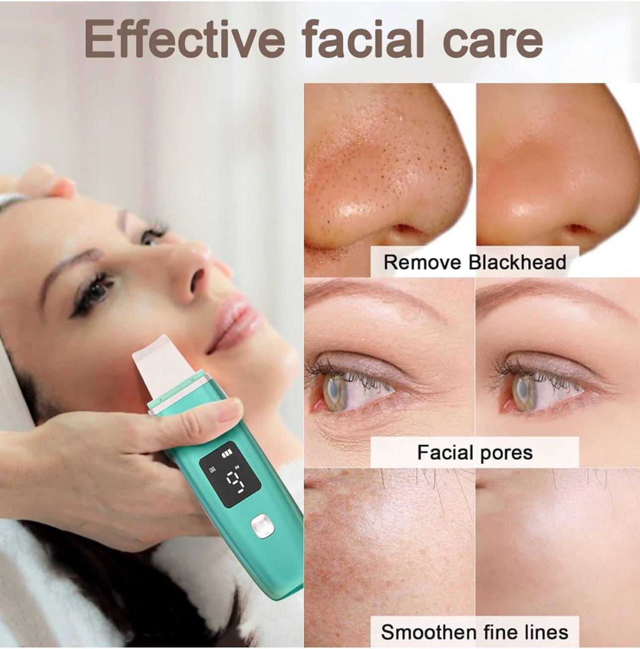 Face Skin Scrubber / Spatula 4 In 1 Pore Cleaning Face Lifting Tool
