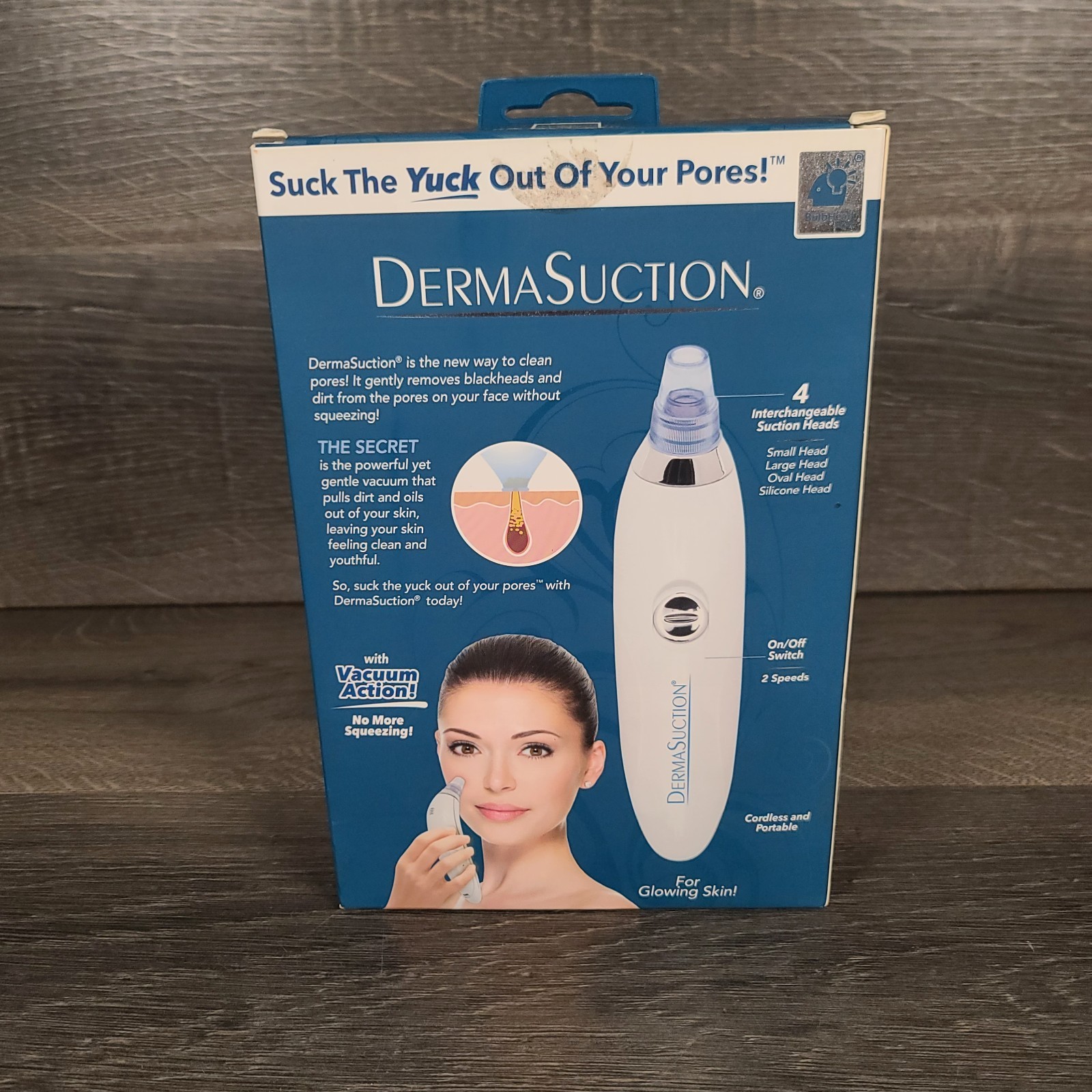 New Open Box DermaSuction Pore Cleaning Device With Vacuum Action
