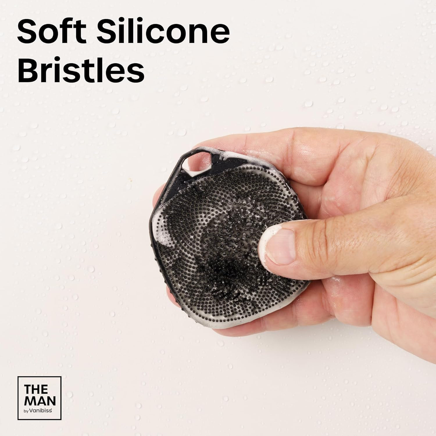 The Man Silicone Face Scrubber for Men – Gentle Exfoliator Face Massager – Remov