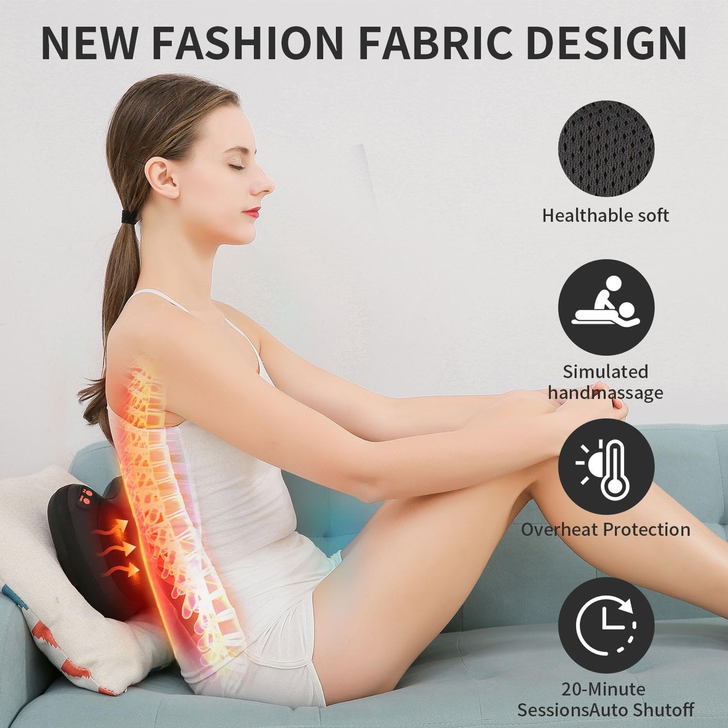 Back Massager, Shiatsu Neck Massager with Heat, Electric Back Massager for Sh…