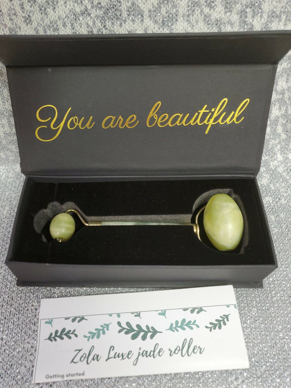 New in Box Zola Luxe Jade Facial Roller