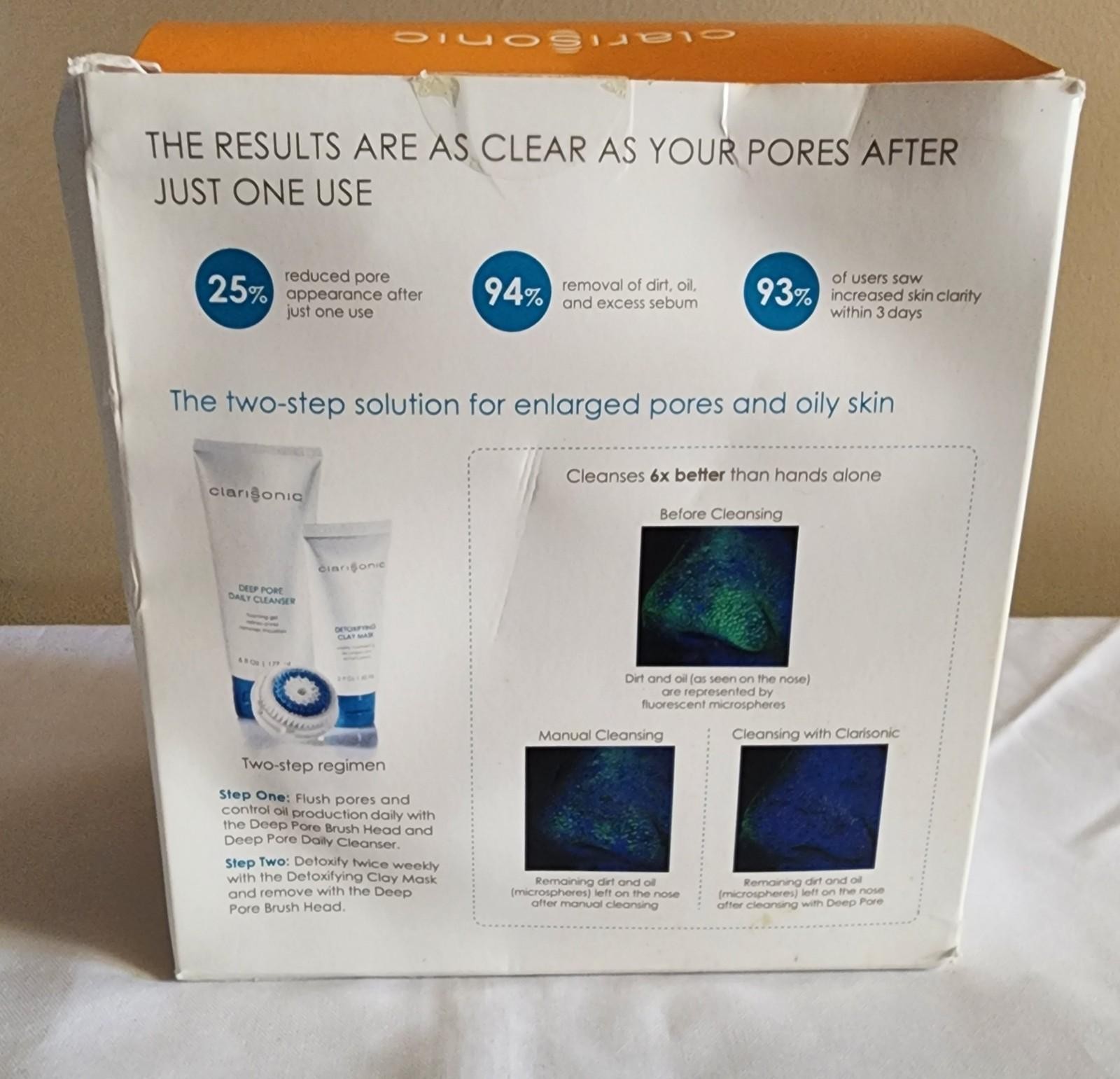 Clarisonic Mia 2 Facial Cleansing System w/ Deep Pore Cleanser Detox Mask NOS.