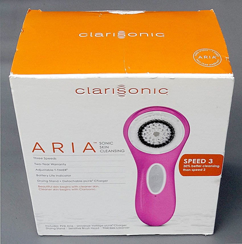 Clarisonic ARIA Sonic Facial Cleansing System Pink Face Brush Unused Open Box