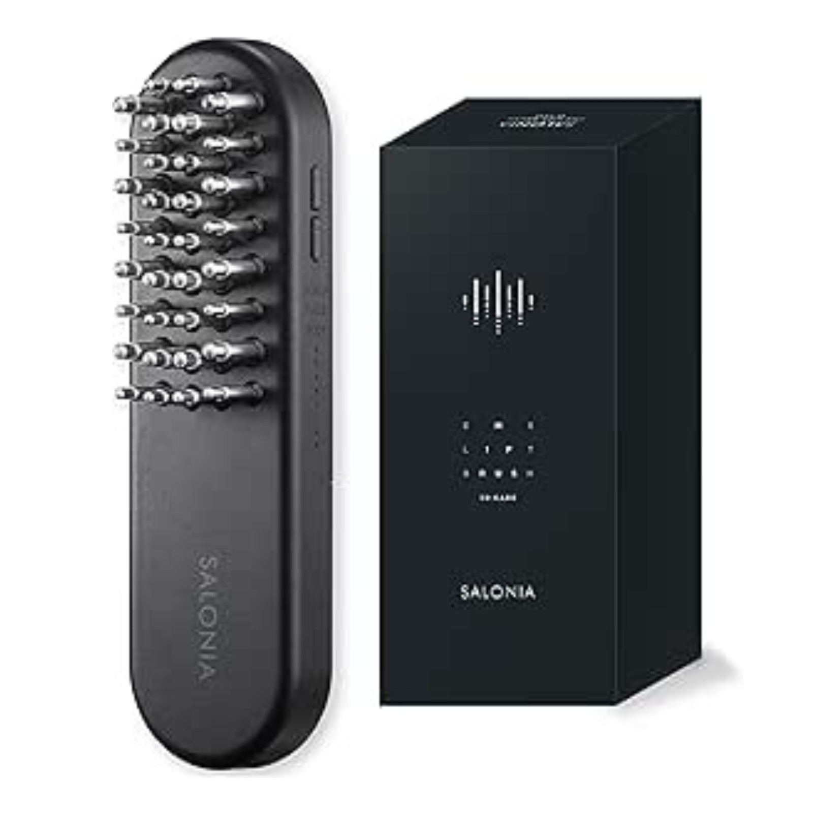 SALONIA EMS Lift Brush 3D Care Electric Facial Scalp Beauty Device Waterproof Bl