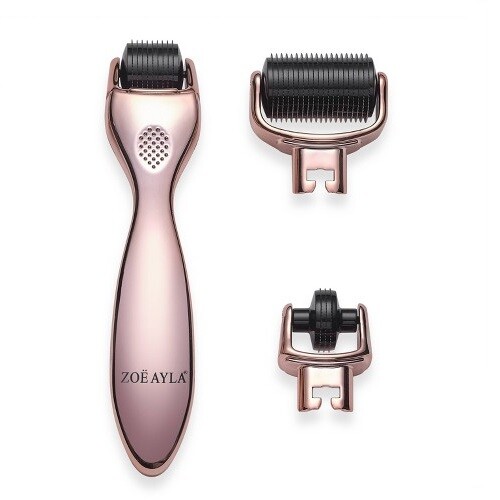 Zoe Ayla Micro-Needling Derma Roller – 3ct Metallic Pink