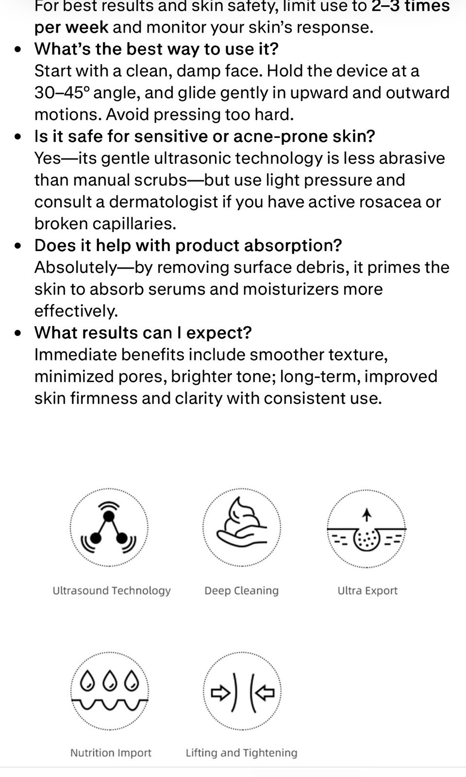 Goodsky Ultrasonic Skin Scraper In The Color Black