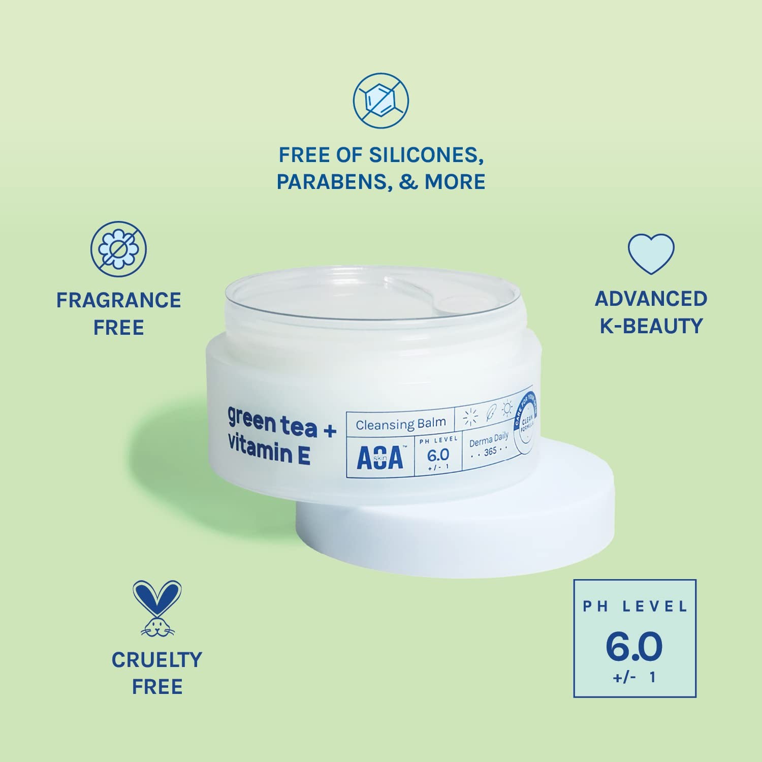 AOA STUDIO Green Tea & Vitamin E Cleansing Balm, 3.38 Ounce (Pack of 1)