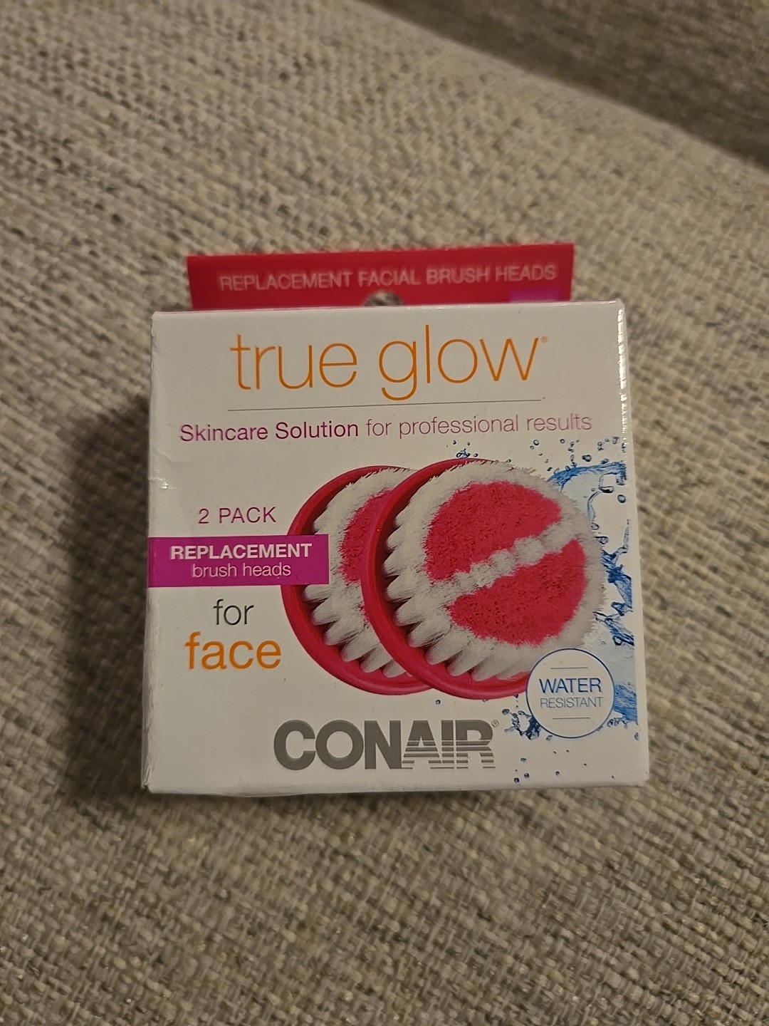 Conair TRUE GLOW replacement brush Head Single Brush Head, Box Of 2