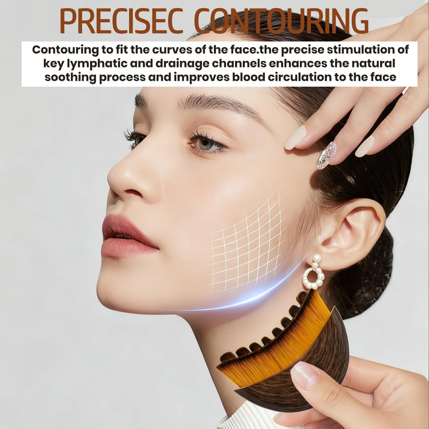 2pcs New Lymphatic Contour Face Brush, Dry Brushing Face Brush, Massager for Fac