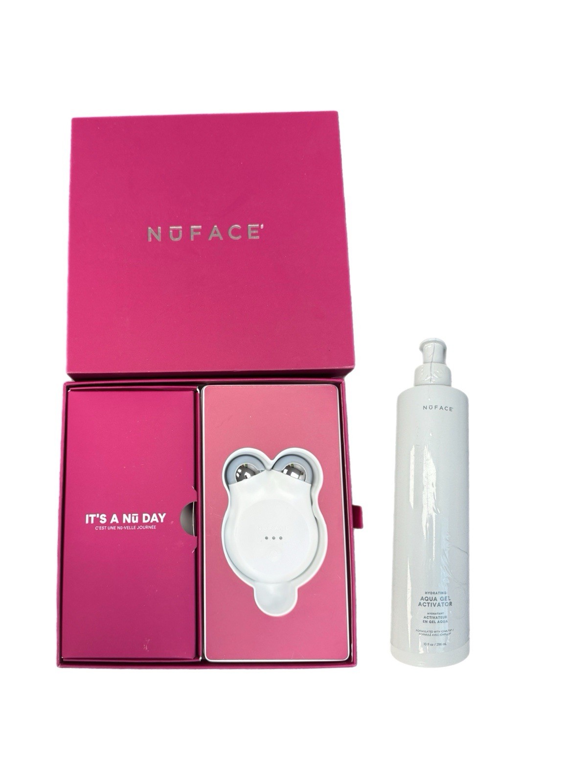 NuFACE Mini+ Microcurrent Facial Toning Device Kit w/ Aqua Gel, App-Controlled