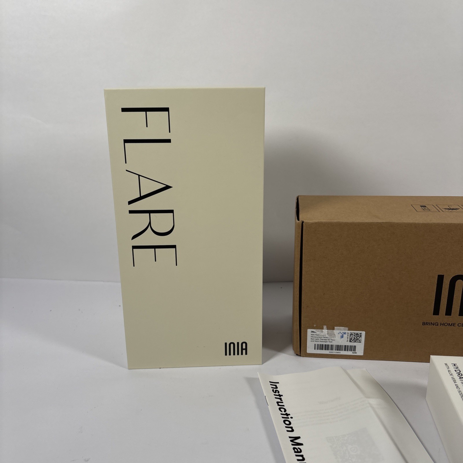 INIA Flare 3-in-1 Microcurrent Facial Device Red Light Therapy for Face and Neck