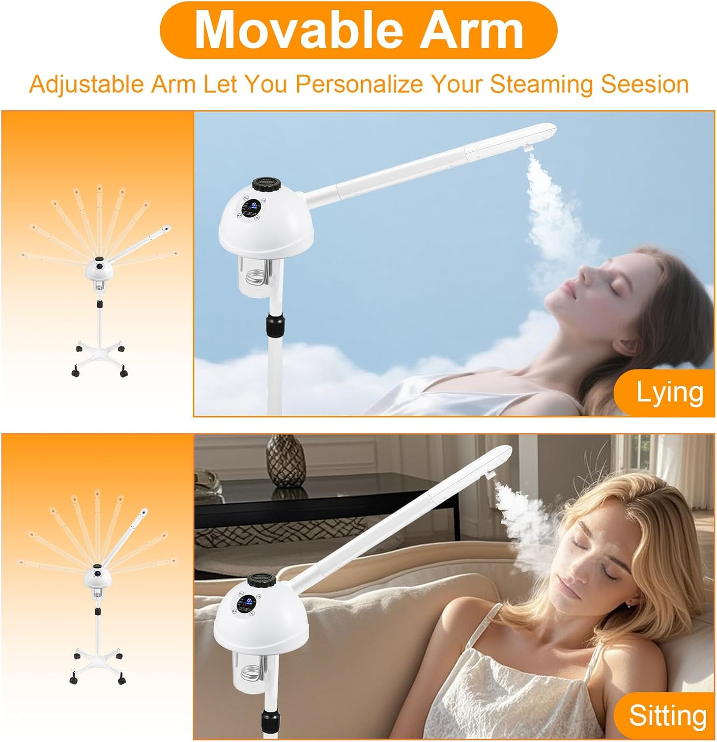 Professional Facial Steamer, Vaporizador Facial with Steam Adjustable & Timer, M