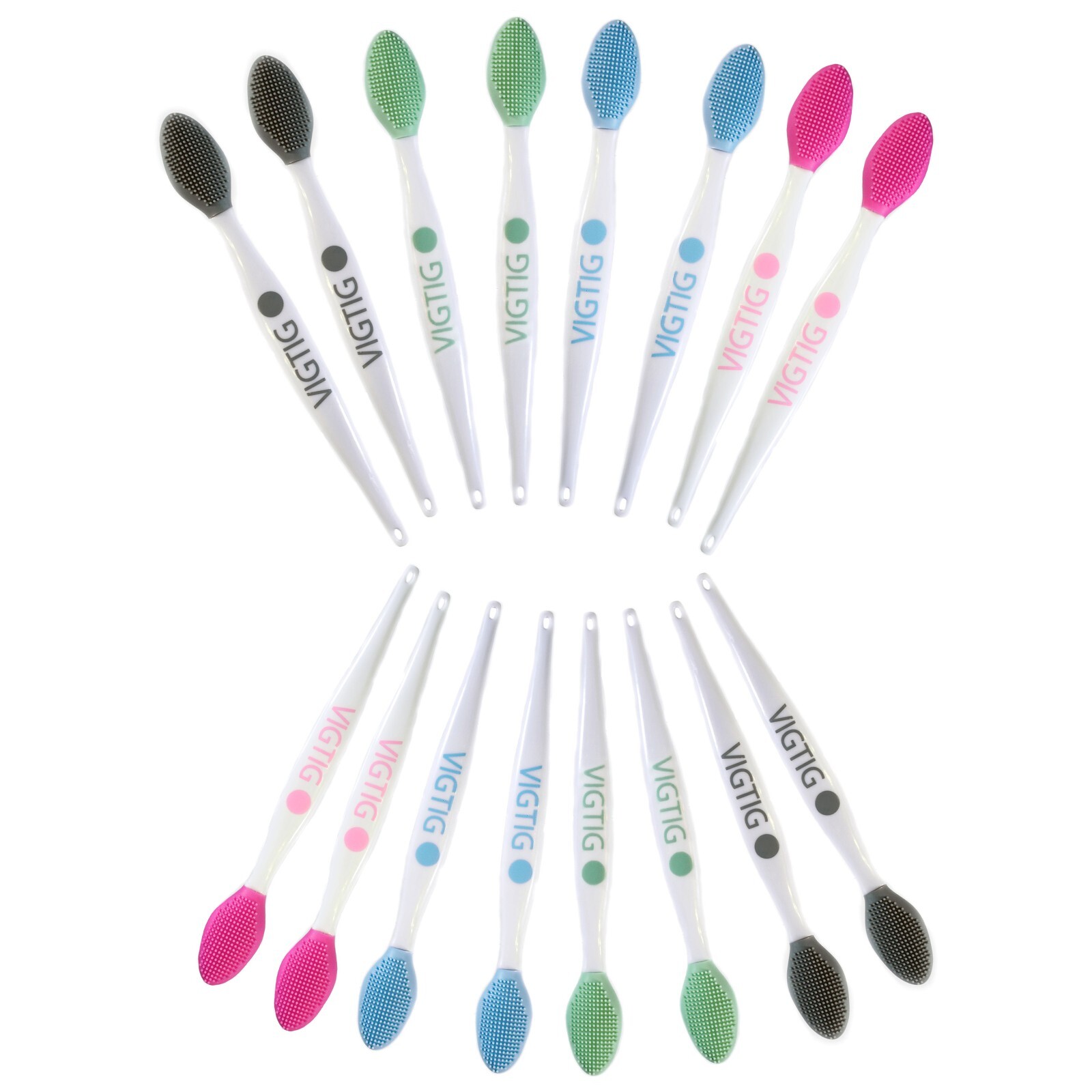 Set of 16 Facial Cleansing Brush, 2 in 1 Silicone Face Mask Scrubber Exfoliating