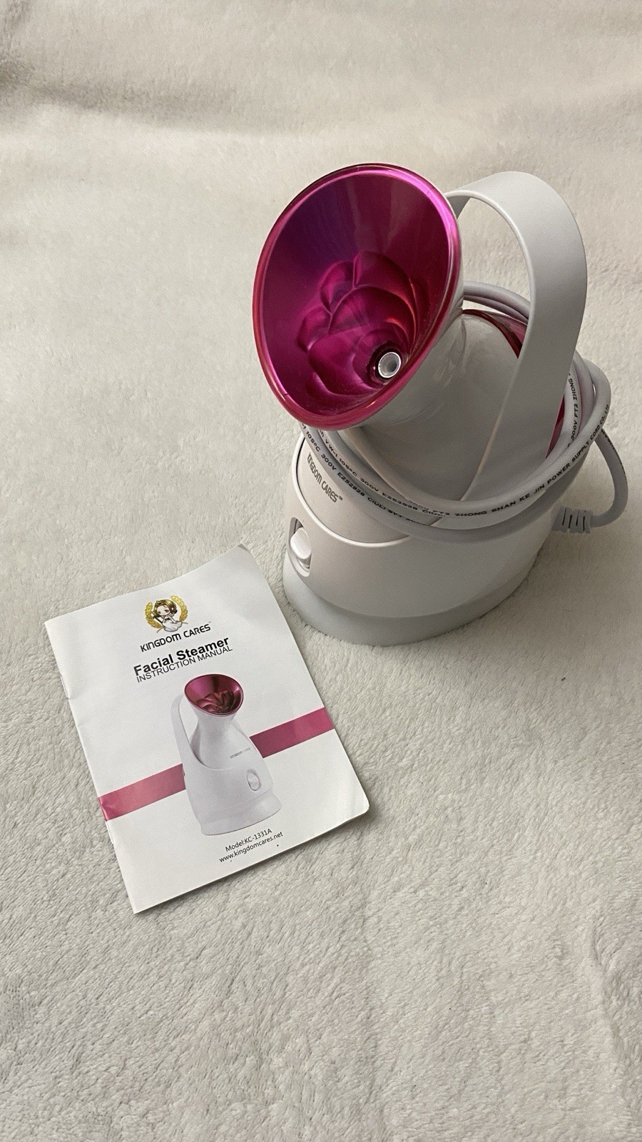 KINGDOM CARES Nano Ionic Hot Mist Moisturizing Facial Steamer KC-1331A