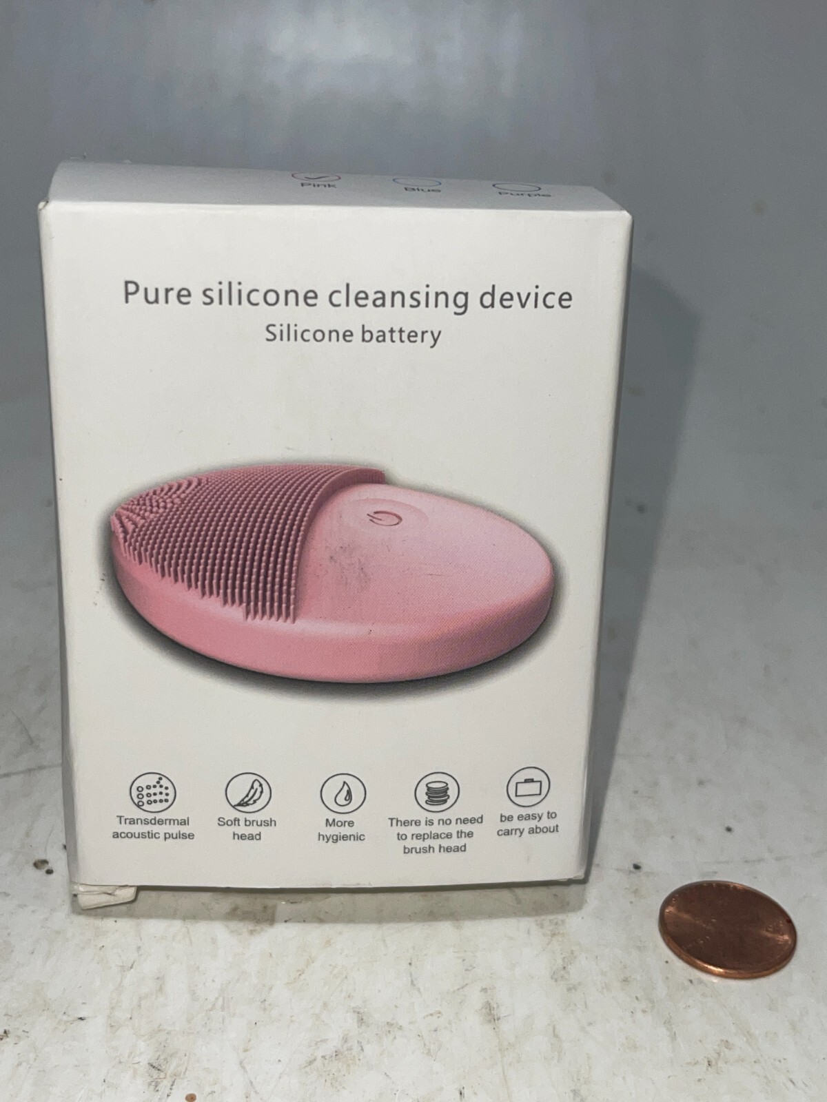 Fillboss Pink Silicone Facial Cleaning Device W/ Battery