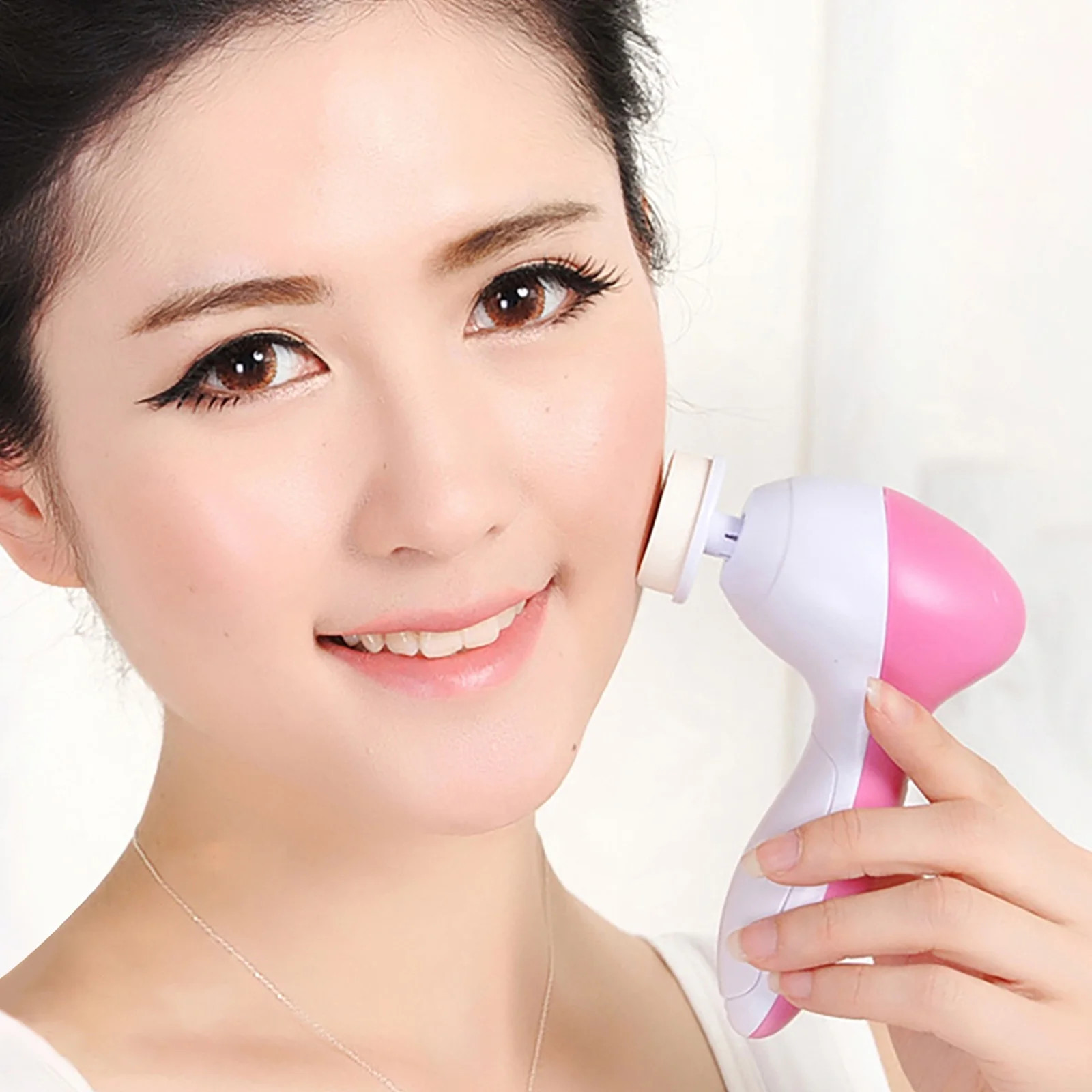 5-in-1 Electric Facial Cleansing Brush, Deep Clean, Exfoliate, Massage & Renew