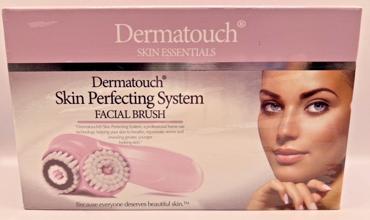 Pink Dermatouch Skin Perfecting System Facial Brush Skin Essentials New In Box!