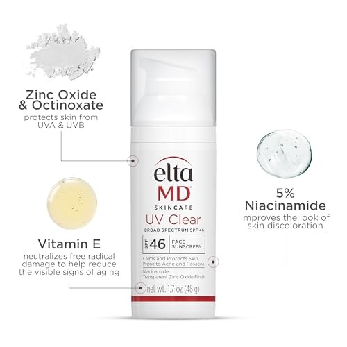 EltaMD UV Clear Face Sunscreen 0.5 Ounce (Pack of 1), 08 – Untinted (0.5 oz)
