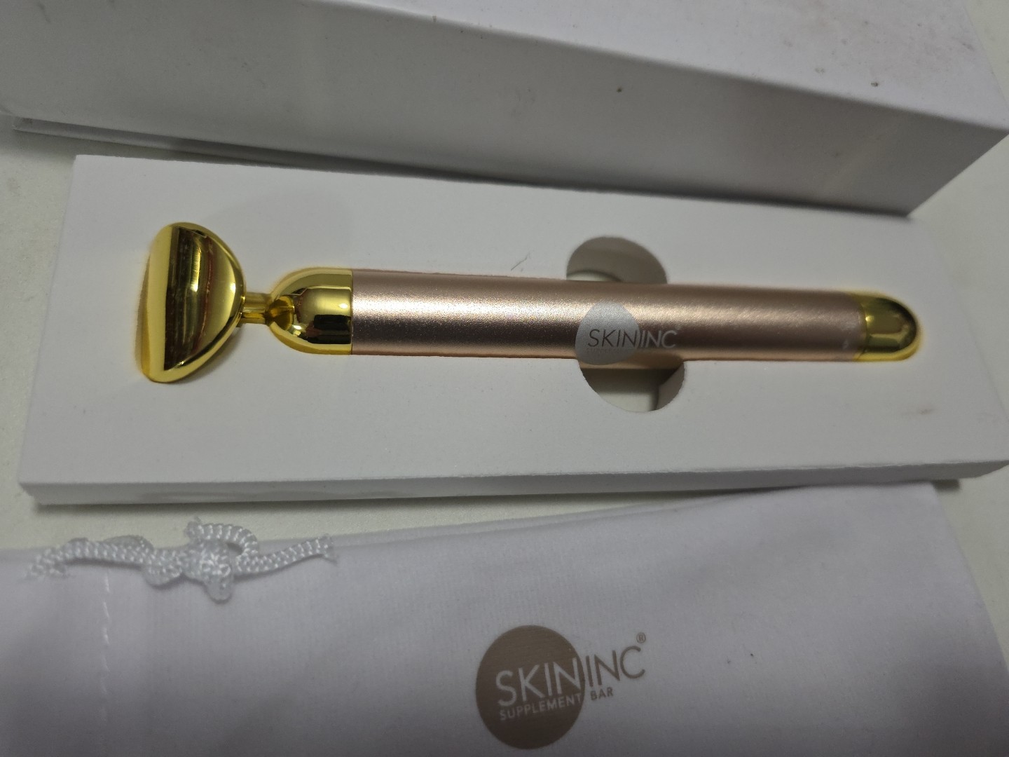 Skin Inc Sculpt Lift Bar 24K Gold Facial Massager Vibrating Tool Anti-Aging New