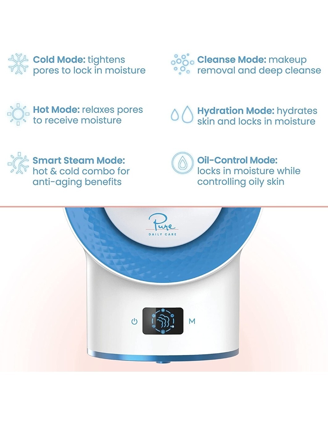 NanoSteamer Clinical – 10-in-1 Smart Steam Dermatologist Grade Facial Steamer