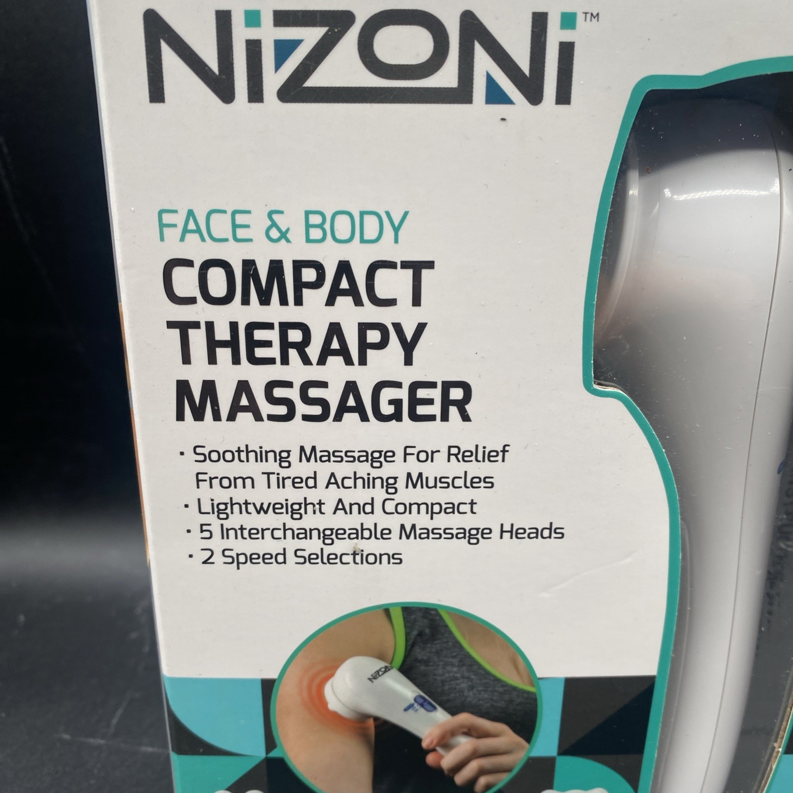 NIZONI Face & Body Compact Therapy Massager + Pro 360 Facial Cleansing Brush Set